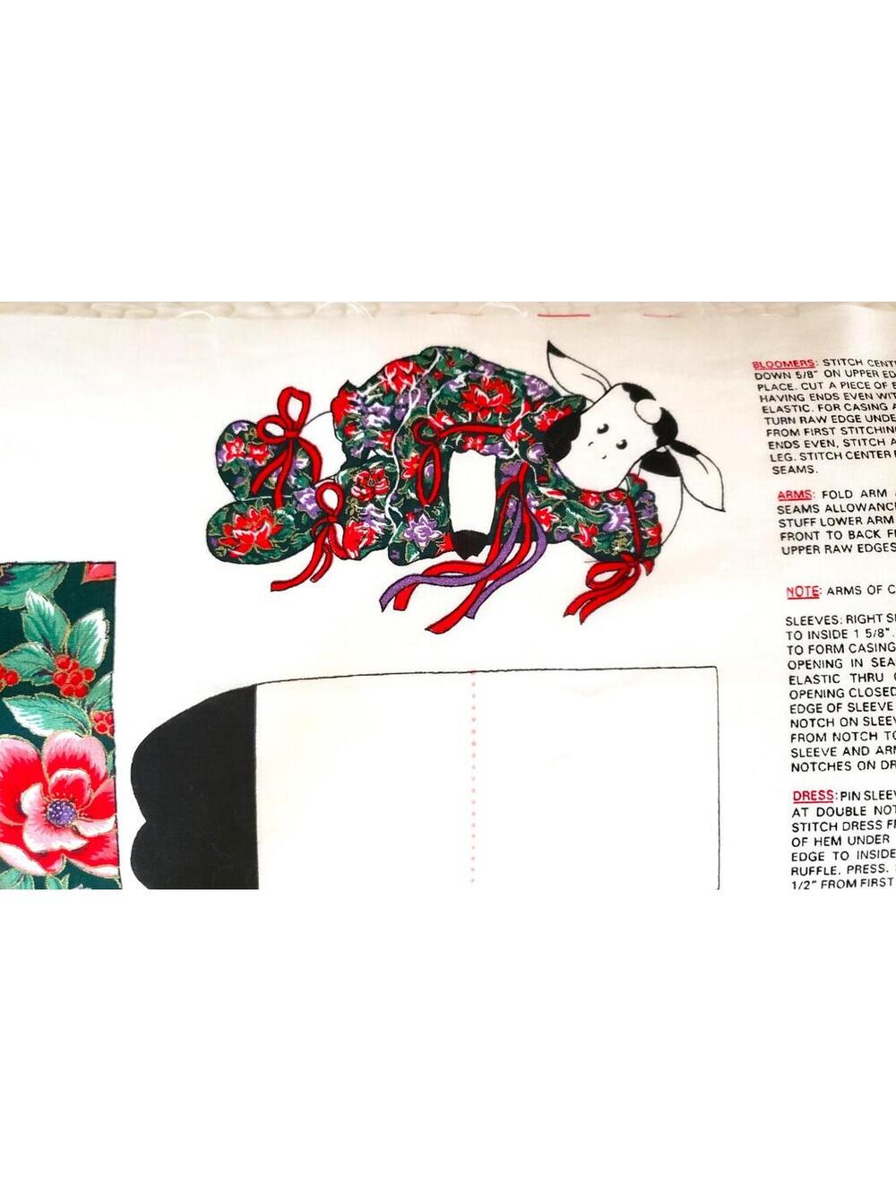 Retro Holiday Christmas Fabric Noel The Christmas Cow cotton fabric panel kit